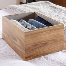 Load image into Gallery viewer, Lined Acacia Bin