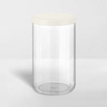 Load image into Gallery viewer, transparent storage canister with white lid