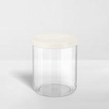 Load image into Gallery viewer, transparent storage canister with white lid
