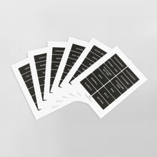 Load image into Gallery viewer, set of black removable pre-printed labels for clothing closets and mudrooms