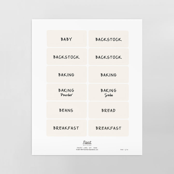 Pantry Label Set
