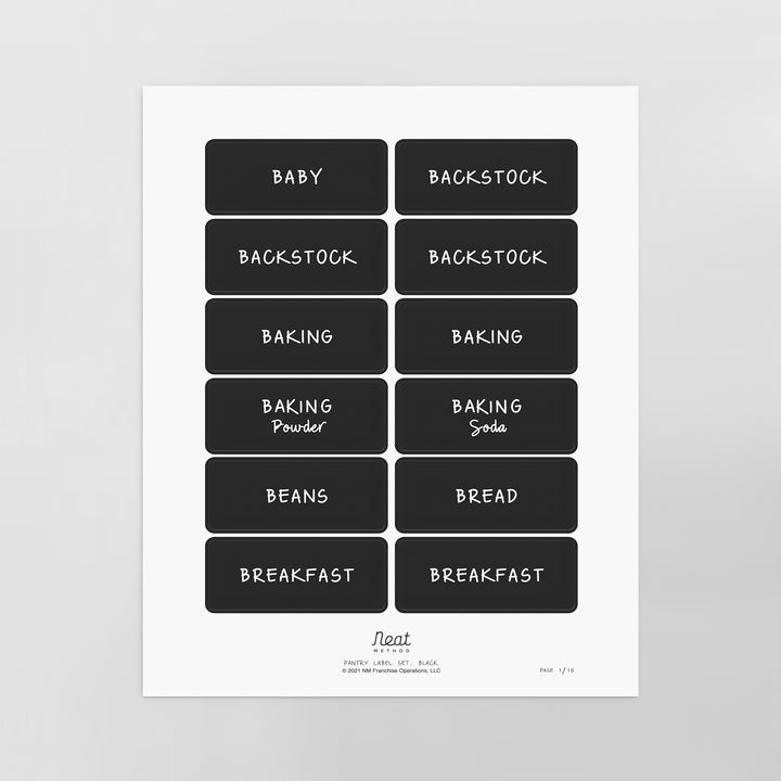 Pantry Label Set