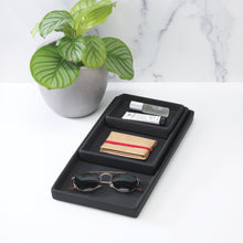 Load image into Gallery viewer, bathroom counter with black ceramic trays organizing personal items
