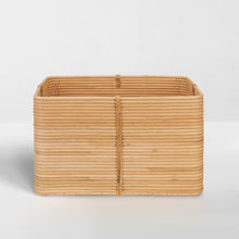 Load image into Gallery viewer, Reeded Rattan Bin