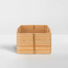 Load image into Gallery viewer, Reeded Rattan Bin