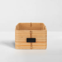 Load image into Gallery viewer, Reeded Rattan Bin