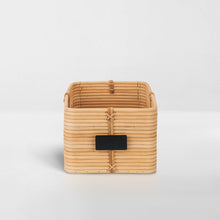 Load image into Gallery viewer, Reeded Rattan Bin