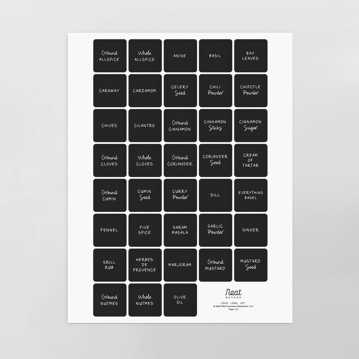 Spice Label Set