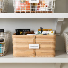 Load image into Gallery viewer, Reeded Rattan Bin