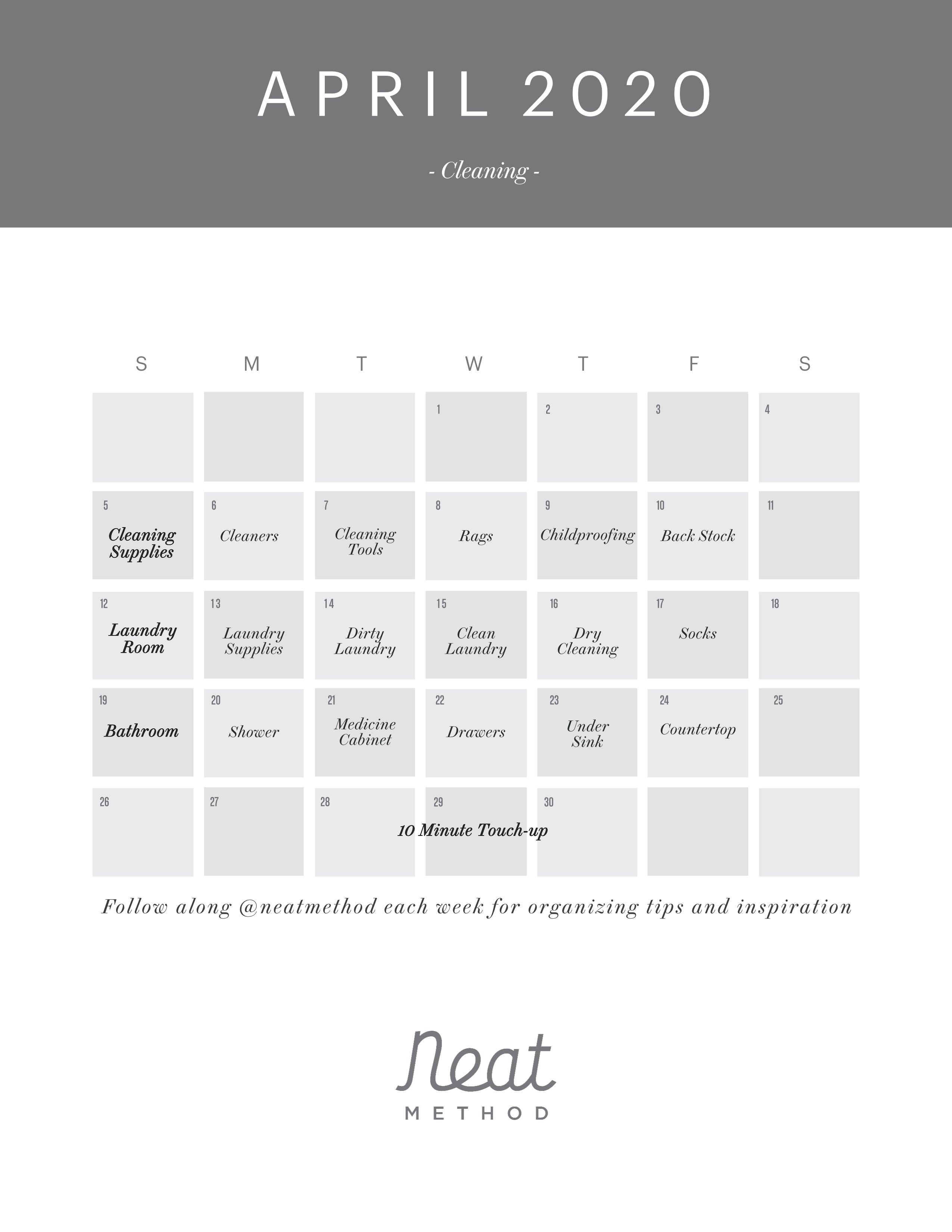 May Organizing Calendar