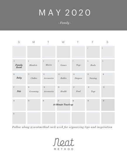 May Organizing Calendar
