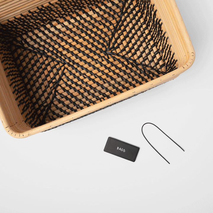 Reeded Rattan Bin