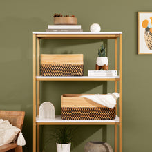 Load image into Gallery viewer, Reeded Rattan Bin
