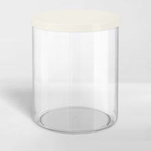 Load image into Gallery viewer, transparent storage canister with white lid
