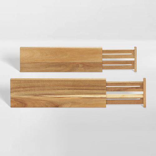 product image of acacia wood drawer dividers