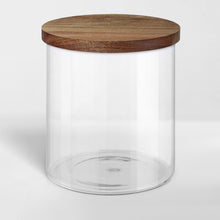 Load image into Gallery viewer, extra large glass jar with airtight acacia wood lid
