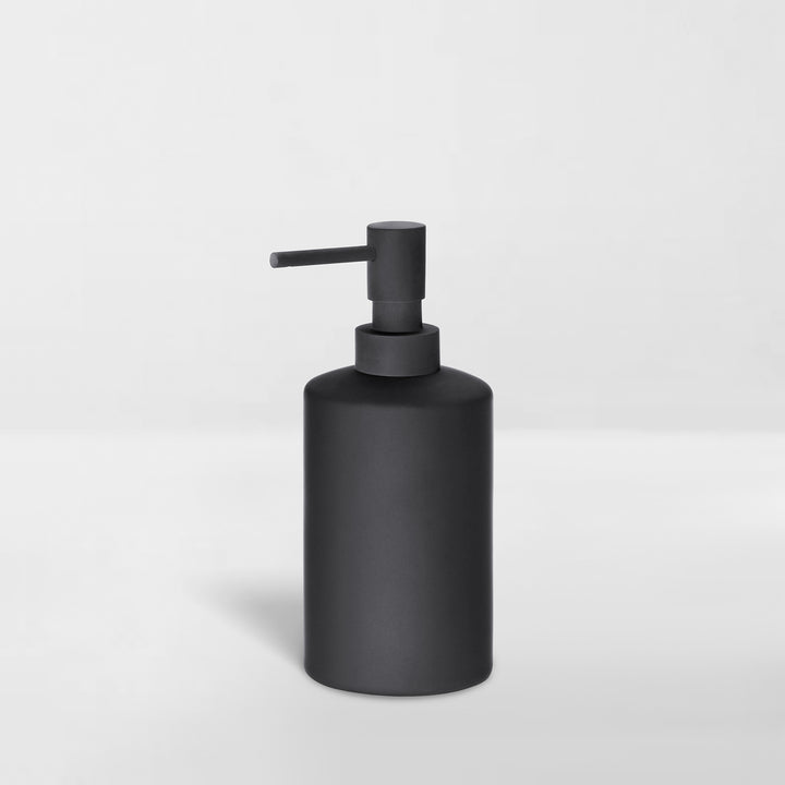 black ceramic pump dispenser for soap or lotion