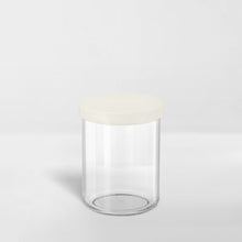 Load image into Gallery viewer, transparent storage canister with white lid
